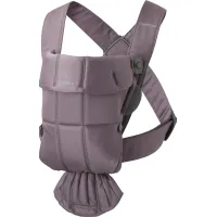 Marsupiu anatomic BabyBjorn Mini Dark Purple cu pozitii multiple de purtare, bumbac foto