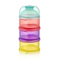 Recipient lapte praf cu 3 compartimente BabyJem Multicolor foto