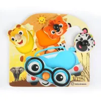 Игрушка деревянная Hape & Baby Einstein Friendly Safari Faces™ Puzzle foto