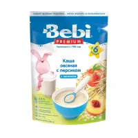 bebi premium Каша молочная овсяная с персиком (6 м+) 200 гр.