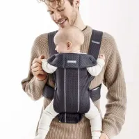 Анатомический мультифункциональный рюкзак-кенгуру BabyBjorn Mini Anthracite, 3D Mesh foto