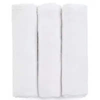 Set 3 pelinci de muselina din bambus Petite&Mars Moussy Total White, 68x68 cm foto