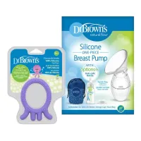 Set pompa de san manuala cu biberon+inel gingival Octopus Dr. Brown's foto