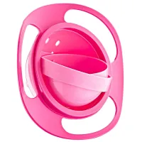 Bol multifunctional cu capac si rotire 360 grade BabyJem Amazing Bowl Roz foto