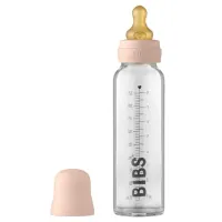 Biberon din sticla anticolici BIBS Blush cu tetina din latex 0+ luni, 225 ml foto