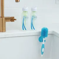 Perie pentru biberoane Dr. Brown's Soft Touch Albastra foto