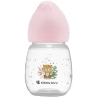 Biberon cu gat larg KikkaBoo Savanna Pink, 180 ml foto