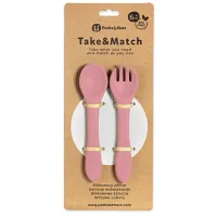 Set tacamuri din silicon Petite&Mars Take&Match Dusty Rose foto