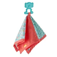 Игрушка для прорезывания зубов с одеялом BabyJem Patchwork Red foto