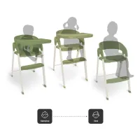 Стульчик для кормления 3 в 1 BabyGo Levels Khaki foto