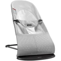 Balansoar BabyBjorn Balance Silver White, Mesh foto