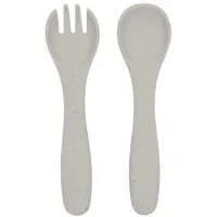 Set furculita si lingurita KikkaBoo Platinum Silicone Sand foto