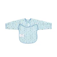 Baveta impermeabila cu maneci si buzunar KikkaBoo Arty Blue Pattern foto