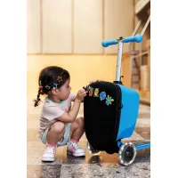 Самокат Micro Luggage Junior Patch & Play Blue foto