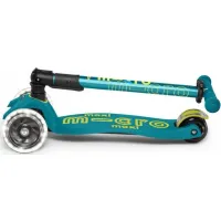 Складной самокат Micro Maxi Deluxe Foldable LED Petrol Green foto