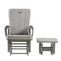 Fotoliu reglabil pentru alaptare ONINO CALM.me Classic Pearl Gray cu suport de picioare inclus foto