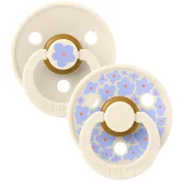 Set 2 suzete rotunde din latex BIBS Studio Colour Jasmine - Ivory Mix (6-18 luni) foto