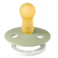 Set 2 suzete rotunde din latex BIBS Colour Glow Sage/Cloud (0-6 luni) foto