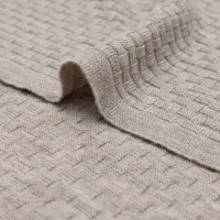 Плед Jollein Weave Knit Merino wool Fungh, 100x150 см foto