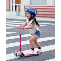 Trotineta Micro Mini Deluxe LED Pink foto