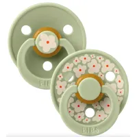 Set 2 suzete rotunde din latex BIBS Studio Colour Jasmine - Sage Mix (0-6 luni) foto
