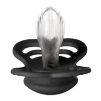 Set 2 suzete simetrice din silicon BIBS Supreme Cloud/Black (0-6 luni) foto