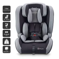Scaun auto i-Size BabyGo FreeFix Grey, 76-150 cm foto