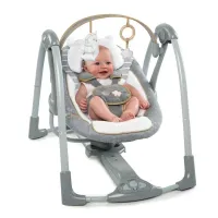 Leagan portabil Bright Starts Ingenuity Swing 'n Go Portable Swing™ - Bella Teddy™ foto