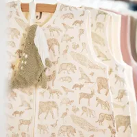 Sac de dormit Jollein Muslin Animals Nougat, 70 cm foto