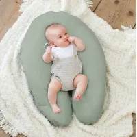 Большая подушка для беременных 3 в 1 Doomoo Comfy Big Tetra Green, органический хлопок foto
