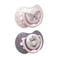 lovi 22/869girl Силиконовая динамическая пустышка botanic (0-3 м.) 2 шт.