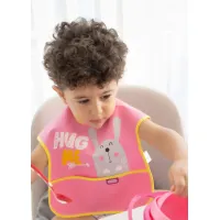 Нагрудник с карманом BabyJem Poly Large Bib Pink foto