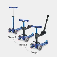 Trotineta Micro Mini 3 in 1 Deluxe Plus LED Blue foto