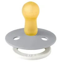 Set 2 suzete rotunde din latex fosforescente BIBS Colour Glow Sage/Cloud (6-18 luni) foto