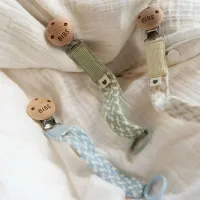 Lantisor clip pentru suzeta BIBS Dark Oak/Vanilla foto