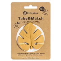 Jucarie pentru dentitie din silicon Petite&Mars Take & Match Intense Ochre foto