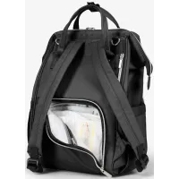 Geanta pentru mame KikkaBoo Siena 2025 Black Silver foto