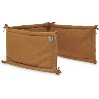 Aparator lateral pentru patut Jollein Bliss Knit Caramel, 180x35 cm foto