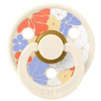 Пустышка круглая латексная BIBS Studio Colour Flower Child - Ivory (0-6 мес.) foto