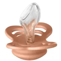 Set 2 suzete anatomice din silicon BIBS Couture Vanilla/Peach (0-6 luni) foto
