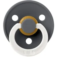Suzeta rotunda din latex BIBS Glow Iron (6-18 luni) foto