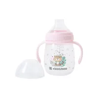 Canuta cu nasuc moale si manere KikkaBoo Savanna Pink (6+ luni), 240 ml foto
