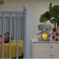 Jucarie interactiva Bright Starts Hug a Bye Baby Elephant foto