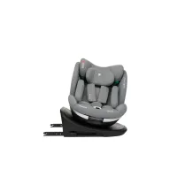 Scaun auto rotativ cu isofix KikkaBoo i-Drive Light Grey, 40-150 cm foto