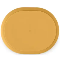 Farfurie compartimentata ovala din silicon Petite&Mars Take&Match Intense Ochre foto