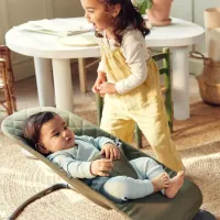 Balansoar BabyBjorn Bliss Dark Green, Bumbac foto