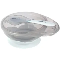 Castron cu ventuza si lingura KikkaBoo Blue, 250 ml foto