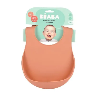 Нагрудник Силиконовый Beaba Terracotta