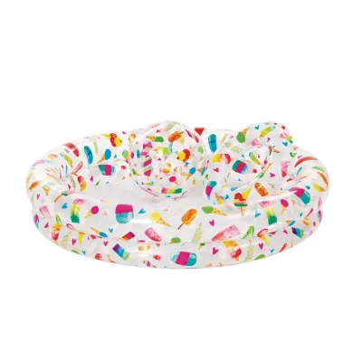 Детский надувной бассейн Ice Pop с мячом и кругом, 122×25 см, 150 л, от 2 лет, Intex
