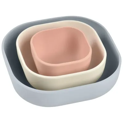 Set boluri Beaba Velvet Grey, 3 buc.